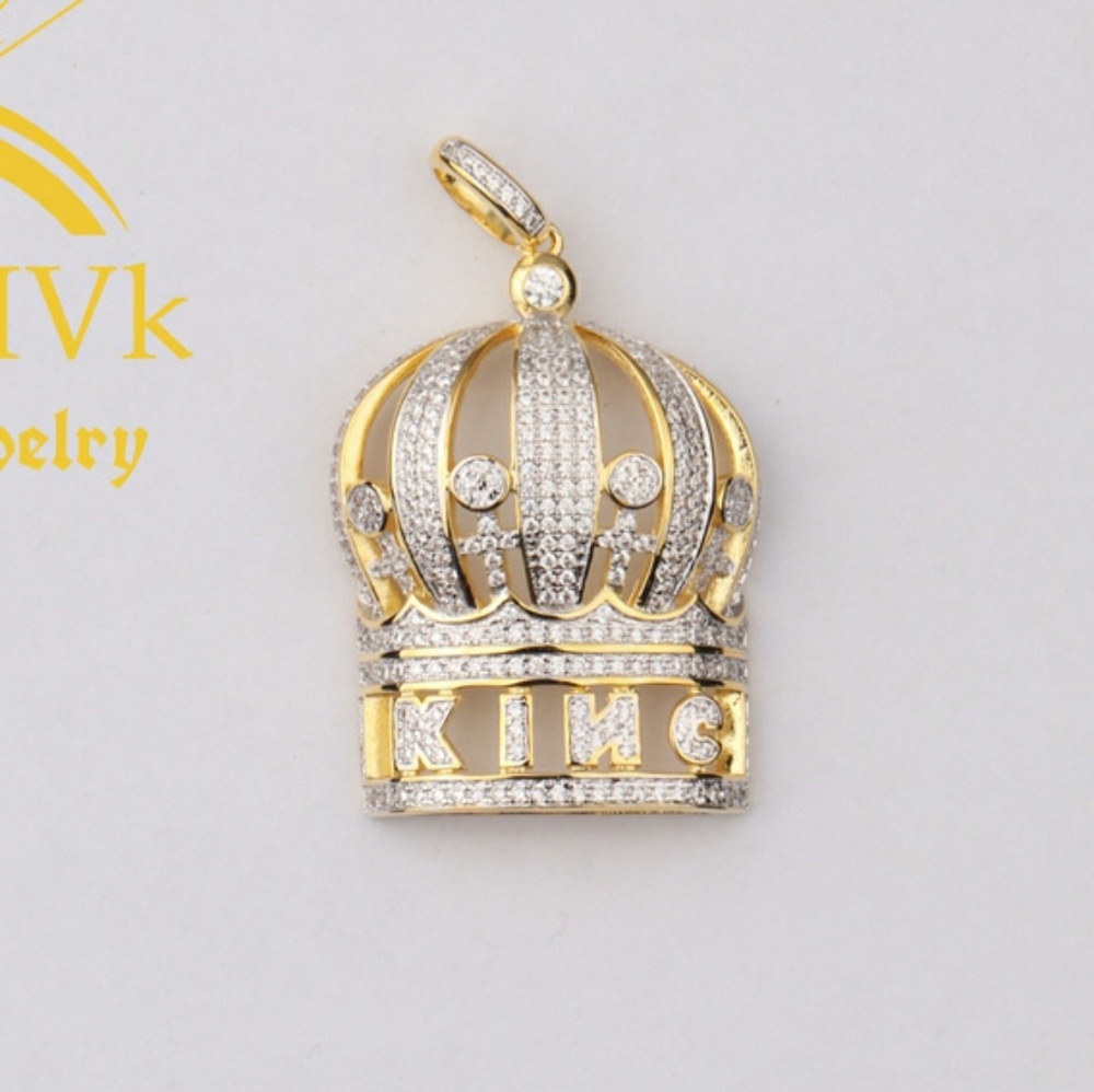 Iced Out Custom King Crown Pendant